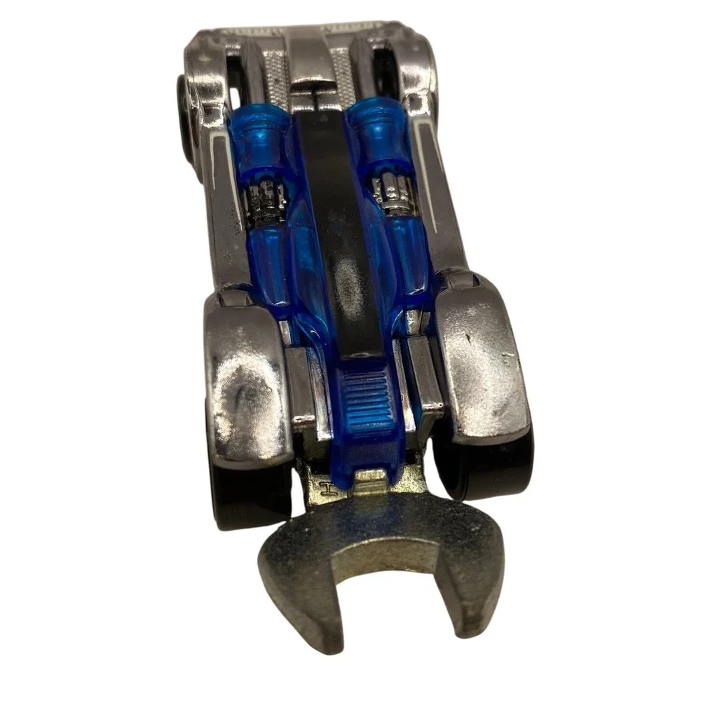 Hot Wheels Tooligan Silver Blue 2009 Mattel Diecast‎ Car Wrench Tool Design